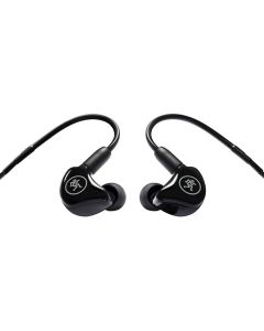 Mackie MP-120 Single Dynamic Driver Professional In-Ear Monitors, Up to 40 dB of Isolation, Black