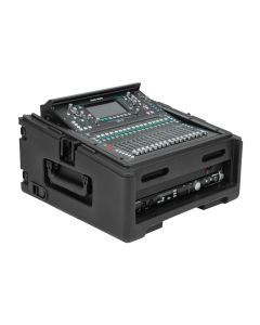 SKB 10x2 Compact Rolling Rig with Wheels, TSA Latches and 10U Top & 2U Front/Rear Rack Rails