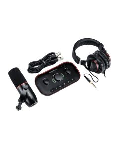 Focusrite Vocaster Two Studio 1-Person Podcasting Kit, Dual-Input Audio Interface with 2 HP Out