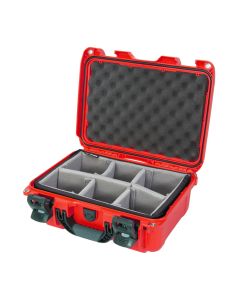 Nanuk 915 Hard Case with Padded Divider Insert, Customizable and Lockable, Red, 915S-020RD-0A0