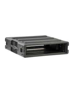 SKB 2U rSeries Rack, Roto-Molded Polyethylene, Waterproof Gasket Lids, Twist Latches, 1SKB-R2U