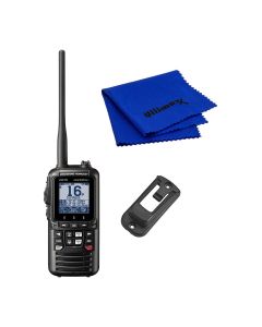 Standard Horizon HX891BT VHF Radio w/ Bluetooth (Black) Kit + Hangar Bracket & Cleaning Cloth