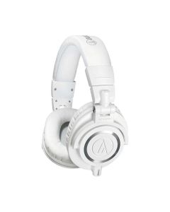 Audio-Technica ATH-M50xWH Closed-Back Monitor Headphones, Over-Ear, 90° Swivel Earcups, White