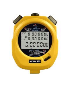 Ultrak Plastic 100-Lap Memory Stopwatch Timer with Dual Split Recall, Large Display, Water-Resistant