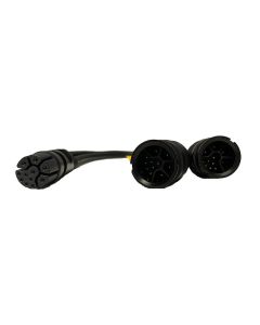 Raymarine Y Cable for 2 CHIRP Transducers for CP470/CP570 Modules, Male-to-Male, Black, A102146