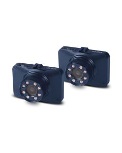 Minolta 12MP Full HD Infrared Dash Camera 2-Pack, 120° Wide-Angle Lens, 2.2 Inch LCD, Blue, MNCD260VBL2P