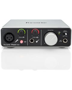 Focusrite iTrack Solo USB Audio Interface, XLR/TS Mic/Instrument I/P, Compatible with Mac, PC & iPad