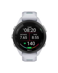 Garmin Forerunner® 265S Smaller-Sized Running Smartwatch, 1.1-Inch AMOLED Display, Black Bezel with Whitestone Case and Whitestone/Neo Tropic Silicone Band