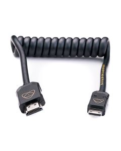 Atomos AtomFLEX 12-24 Inch Mini-HDMI to HDMI Coiled Cable, 4K60 HDR, Full HD 240fps, Clutter-Free Design