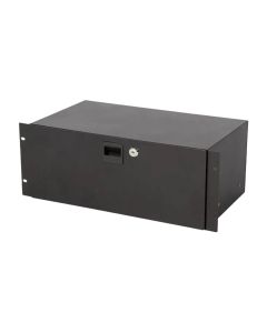 On-Stage 4 RU Locking Rack Drawer, Shallow Depth of 9.5-Inch, Solid Steel Construction, RDLS4000