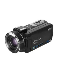 Minolta Full HD Night Vision Camcorder with 10x Optical Zoom, 1080p30 Video, 24MP, Black, MN100HDZ