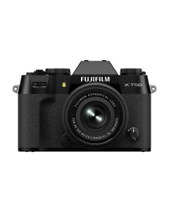 Fujifilm X-T50 40.2MP Mirrorless Camera with XC 15-45mm f/3.5-5.6 OIS PZ Lens, 6.2K Video, Black