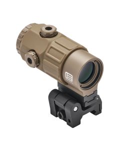 EOTech 5-Power Magnifier With Switch To Side Mount, 1x to 5x Magnification, Water Resistant, Tan