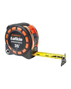 Lufkin 1-3/16-Inch x 10m/33ft. SHOCKFORCE™ G1 Dual Sided Tape Measure, Matte Nylon-Coated Blade