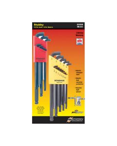 Bondhus ProGuard™ Ball End Stubby 22-Piece L-Wrench Multi Pack, SBLX22