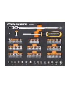 Gearwrench 105-Piece 1/4-Inch Drive Slim Head Mechanics Tool Set in Foam Storage Tray, S2 Steel
