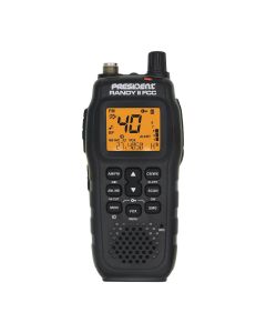 President Electronics Randy II FCC AM/FM Handheld CB Radio, 7-Color LCD Display, Black