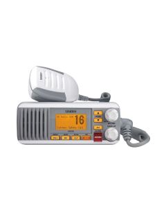Uniden UM385 Fixed Mount VHF Radio, Waterproof, Triple Watch, Backlit Keypad and Display, White
