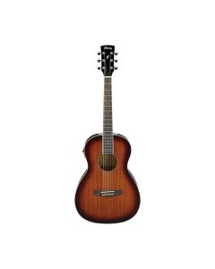 Ibanez Mahogany Parlor 6-String Acoustic-Electric Guitar with Sapele Top, Vintage Mahogany Sunburst
