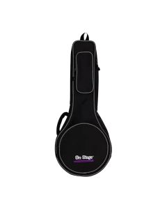 On-Stage GBM4770B Mandolin Bag, Two-Pull Zippers & Foam Padding Guards, 210D Polyester