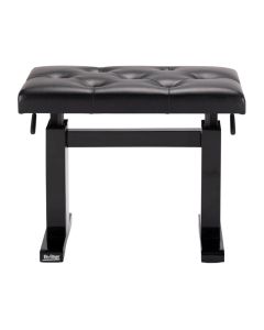 On-Stage Height Adjustable Piano Bench with Hydraulic Lift, Tufted Cushion, Black Gloss, KB9503B