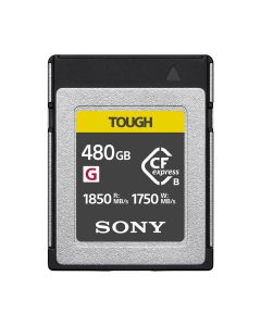 Sony 480GB G Series CFexpress Type B Tough Memory Card, 1850 MB/s Read & 1750 MB/s Write Speed