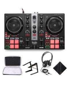 Hercules DJControl Inpulse 200MK2 DJ Controller w/ Waith Case, Headphones, Laptop Stand & More