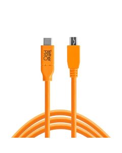 Tether Tools TetherPro 15′ USB-C to 2.0 B 5-Pin Cable, 480 Mbps
