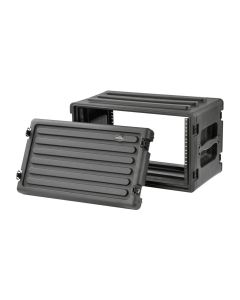 SKB 6U rSeries Shallow Rack with Threaded Rails, Gasket-Sealed Lids and Mil-Spec Latches