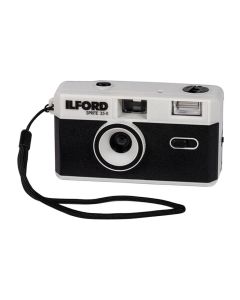Ilford Sprite 35-II Reusable 35mm Film Camera with 31mm f/9 Lens and Built-In Flash, Black & Silver