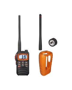 Standard Horizon HX40 6W Ultra-Compact Marine VHF Transceiver with Orange Floating Case & Antenna