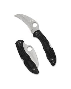 Spyderco Tasman™ Salt® 2 Black FRN Handle Knife, 2.9" H-2 Steel Hawkbill PlainEdge Blade, Back Lock
