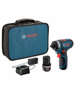 Bosch 12V Max 2-Speed Pocket Driver Kit w/ (2) 2 Ah Batteries