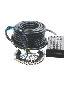 On-Stage 50-Ft. 24-Channel/4-Return Stage Snake, Hand-Soldered, Insulated XLR Connectors, SNK24450V2