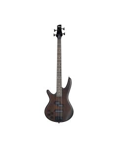Ibanez GIO Series Electric Bass Guitar, Left-Handed, Bolt-On Maple Neck, Mahogany Body, Walnut Flat
