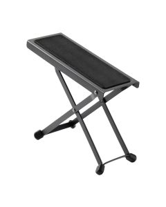 On-Stage Foot Stool for Classical Guitarists, Non-Slip Rubber Pad & 5 Fixed-Height Positions, FS7850B