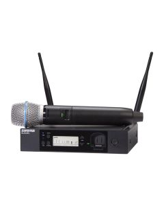 Shure GLXD24R+ Dual-Band Wireless Vocal Rack System with BETA 87A Microphone, Z3: 2.4, 5.8 GHz