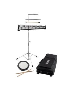 On-Stage 32-Note Bell Kit with Stand, Nonslip Rubber Feet, 25 to 38-Inch Height Adjustable, BSK2500