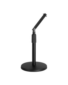 On-Stage Adjustable Desktop Mic Stand with Rocker-Lug, 9 to 14.25 Inch Height, Black, DS8200
