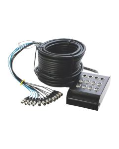 On-Stage 50-Foot 8-Channel/4-Return Stage Snake, Hand-Soldered, Insulated XLR Connectors, SNK8450V2