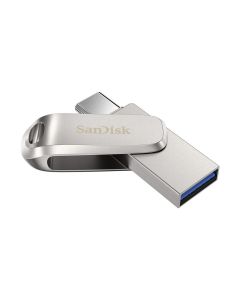 SanDisk 32GB Ultra Dual Drive Luxe USB 3.1 Type-C™ Flash Drive, USB A & C, 150MB/s Transfer, Silver