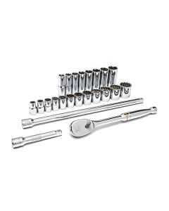 Gearwrench Set SKT STD/DP SAE 1/2DR 6 & 12PT 23PC