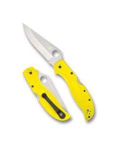 Spyderco Stretch™ 2 XL Lightweight Salt® Knife, PlainEdge, H-2 Steel, Yellow FRN Handle with Back Lock