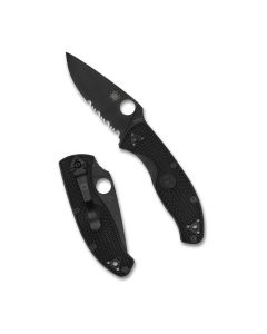 Spyderco Tenacious® Lightweight Knife, 3.39In 8Cr13MoV CombinationEdge Black Oxide Blade, FRN Handle