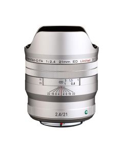 Pentax HD D FA 21mm f/2.4ED Limited DC WR Full-Frame Lens, K-Mount, Multi-Layer HD Coating, Silver
