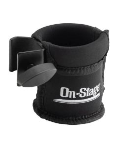 On-Stage Clamp on Cup Holder, Fits any Standard Mic Stand or Boom, Neoprene-Lined Interiors, MSA5050
