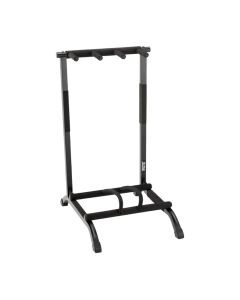 On-Stage Three-Space Foldable Multi-Guitar Rack, Holds Various Acoustic and Electric Guitars, GS7361