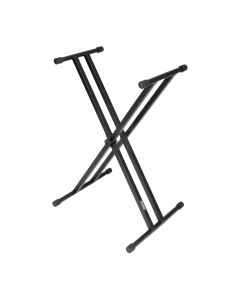 On-Stage Classic Double-X Keyboard Stand with Secure Locking Arms for Stability, Black, KS7191