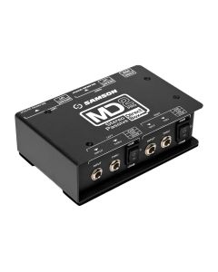 Samson MD2 Pro Stereo Passive Direct Box for Keyboards, Electronic Drum Kits, and Electric Guitars