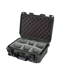 Nanuk 915 Hard Case with Padded Divider Insert, Customizable and Lockable, Olive, 915S-020OL-0A0